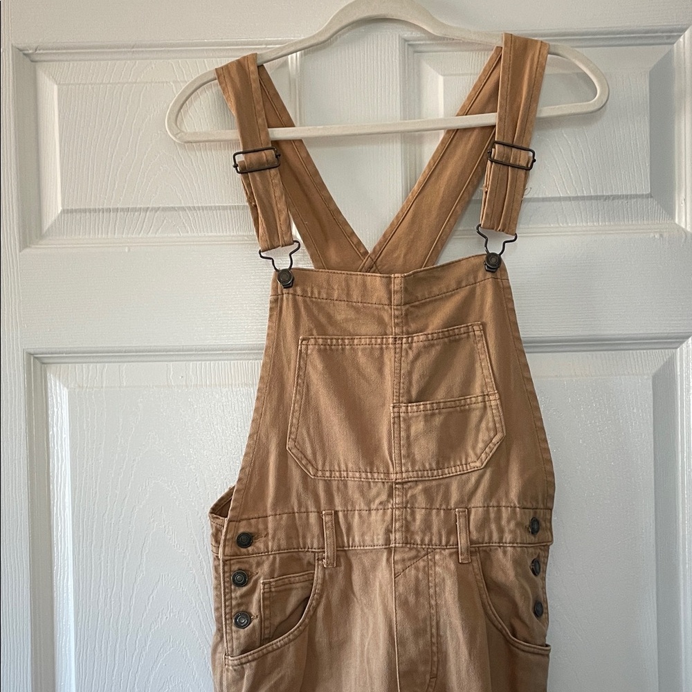 Free People Tan Overalls